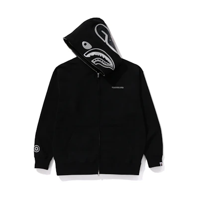 BAPE SS24 Shark Zip Hoodie Metal Logo Ink Camo Jacket 0ZXSWM115305M