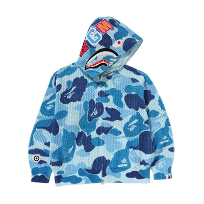 BAPE SS25 ABC Camo Full-Zip Shark Patch Hoodie Casual Wear 1L30-115-306