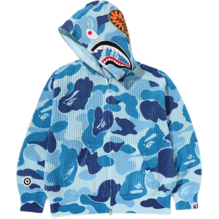 BAPE SS25 ABC Camo Full-Zip Shark Patch Hoodie Casual Wear 1L30-115-306 圖 3
