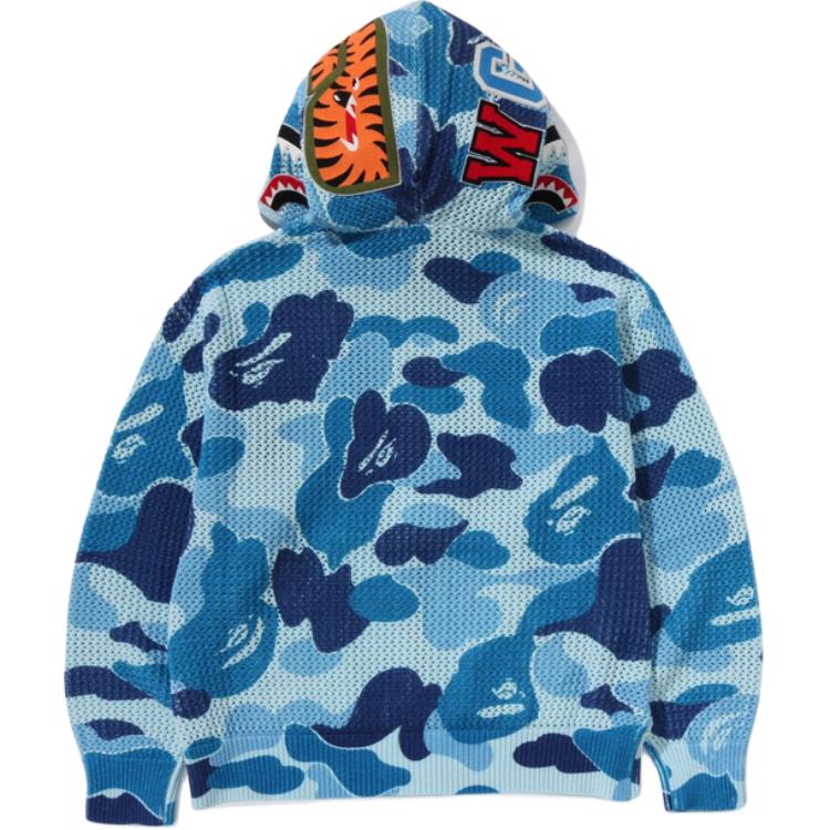 BAPE SS25 ABC Camo Full-Zip Shark Patch Hoodie Casual Wear 1L30-115-306 圖 4
