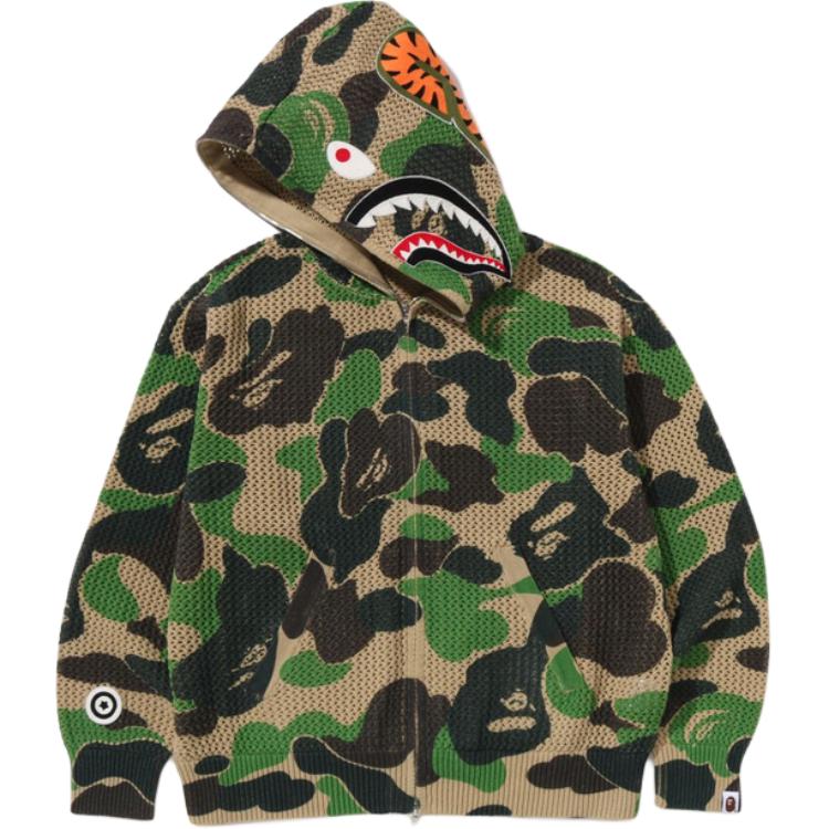BAPE SS25 ABC Camo Full-Zip Shark Patch Hoodie Casual Wear 1L30-115-306 圖 6