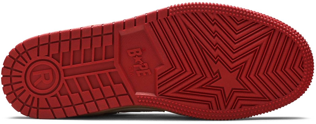 베이프 스타 93 하이 '레드 오렌지 라이트 샌드' 001FWG701034X Shop 베이프 스타 93 하이 '레드 오렌지 라이트 샌드' 001FWG701034X