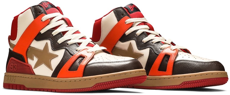 베이프 스타 93 하이 '레드 오렌지 라이트 샌드' 001FWG701034X Cheap 베이프 스타 93 하이 '레드 오렌지 라이트 샌드' 001FWG701034X