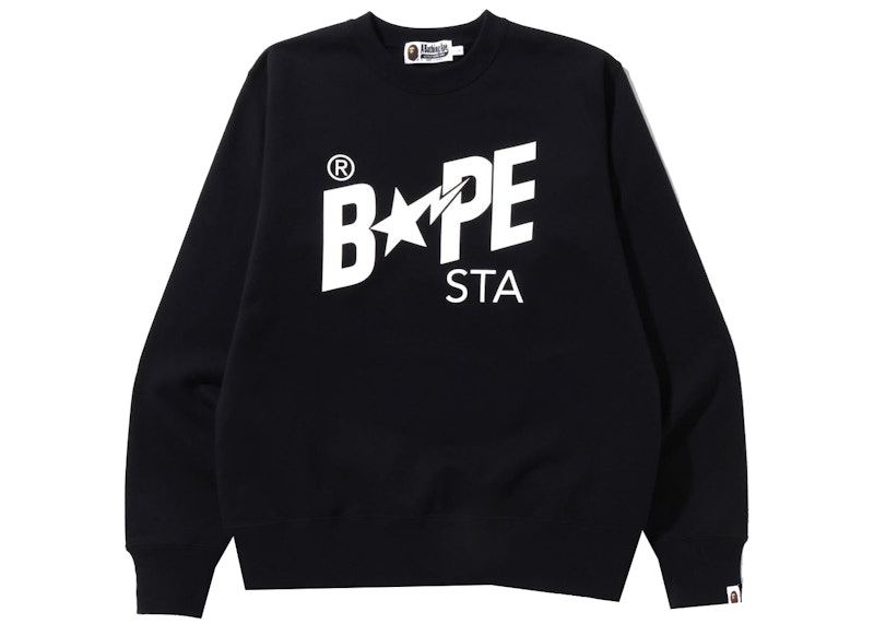 BAPE Sta Logo Crewneck Black