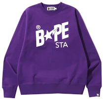 BAPE Sta Logo Crewneck Purple BAPE Sta Logo Crewneck Purple