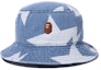 Order BAPE Sta Pattern Denim Bucket Hat Indigo