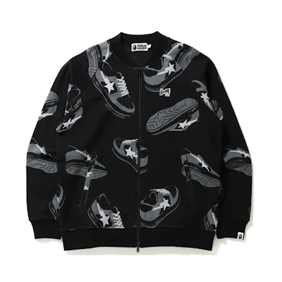 BAPE STA Printed Long-Sleeve Zip Baseball Jacket for Men 1H30-113-003
