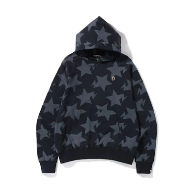 BAPE Sta Star Pattern Loose Fit Pullover Hoodie Star Print Design 1I30-114-002