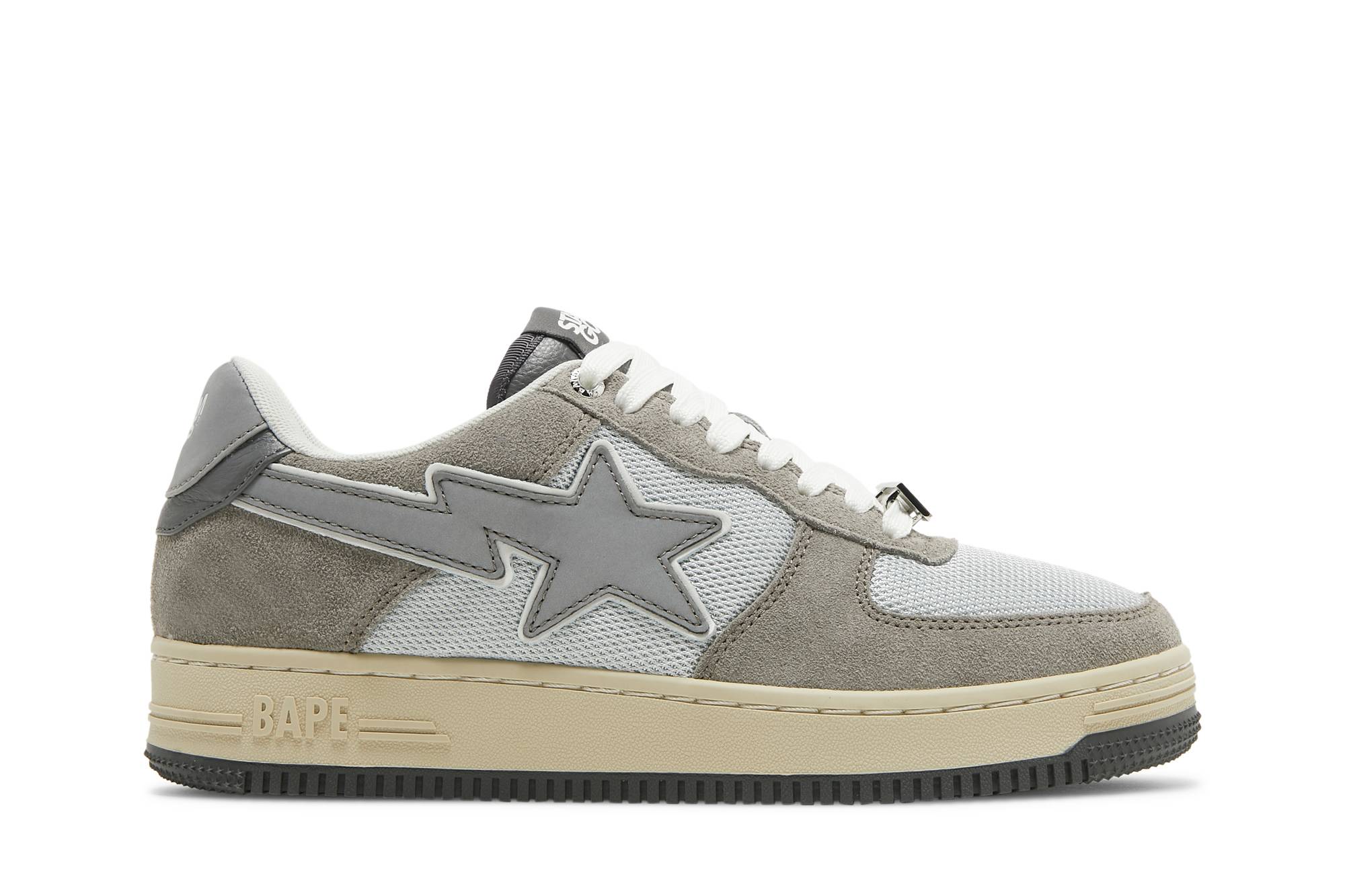 Buy BAPE Stadium Goods x Bapesta 'Lexington Grey' Abu-Abu M000002-H