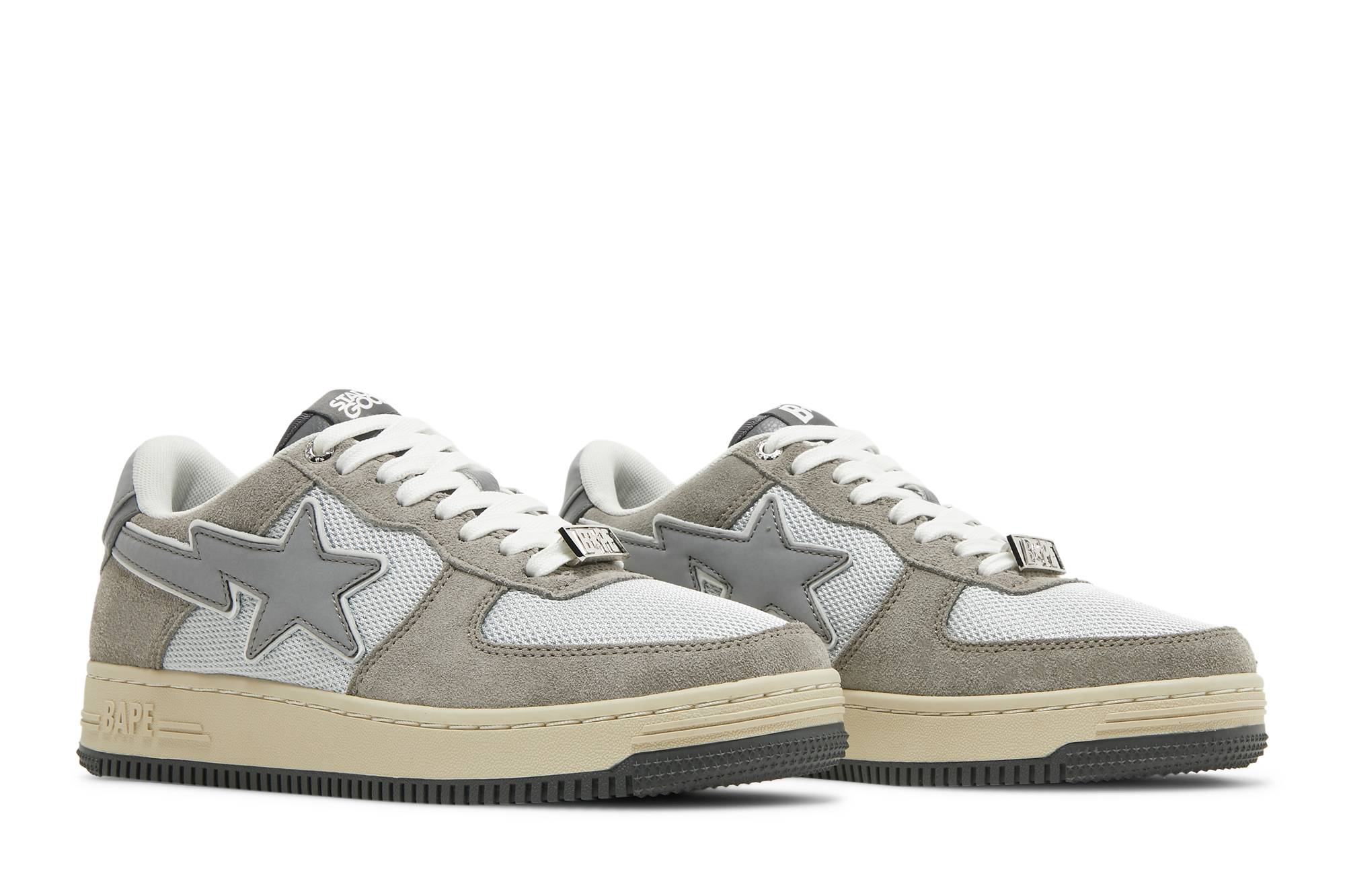 Cheap BAPE Stadium Goods x Bapesta 'Lexington Grey' Abu-Abu M000002-H