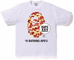 Bape Store China XXV Ape Head Tee White Bape Store China XXV Ape Head Tee White