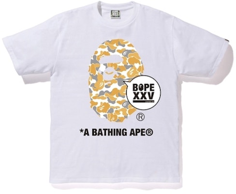 Bape Store Fukuoka XXV Kaos Kepala Kera Putih Buy Bape Store Fukuoka XXV Kaos Kepala Kera Putih