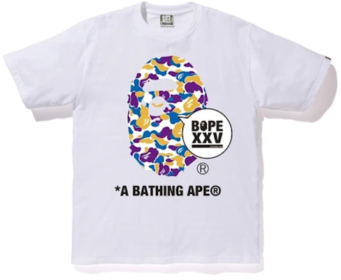 洛杉磯 Bape 店鋪 XXV 猿人頭白 T 恤 Buy 洛杉磯 Bape 店鋪 XXV 猿人頭白 T 恤