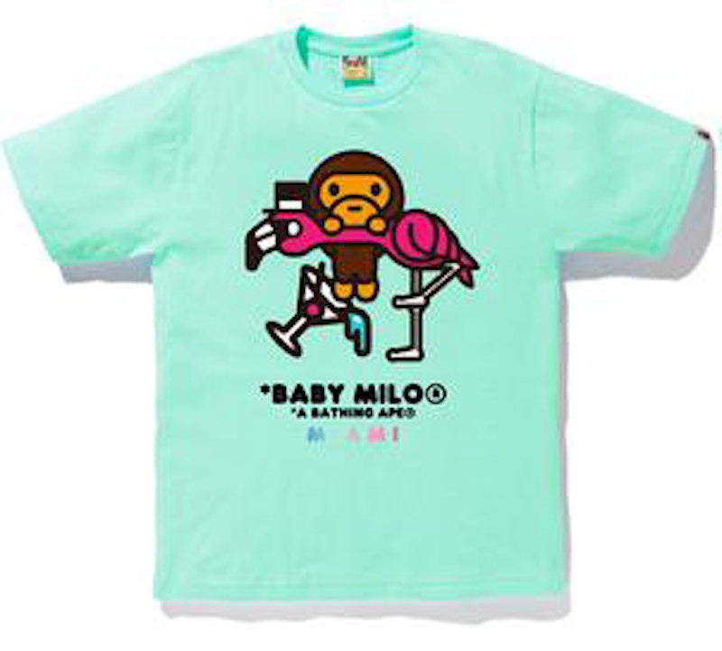 Buy 베이프 마이애미 베이비 마일로 플라밍고 티셔츠 (민트) 

