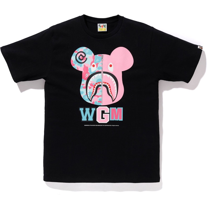 Buy BAPEマイアミシャークベアTシャツ (ブラック)
