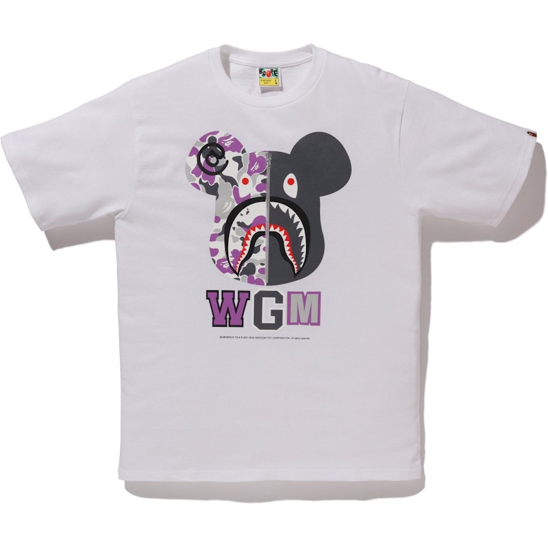 Buy Kaos BAPE Store NYC Shark Bear Putih