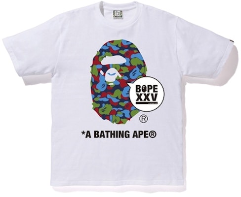 Bape Store Singapore XXV Tee White Buy Bape Store Singapore XXV Tee White