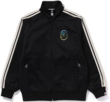 BAPE Stripe Logo Print Zip-Up Track Jacket for Men 1J70-113-003 BAPE Stripe Logo Print Zip-Up Track Jacket for Men 1J70-113-003