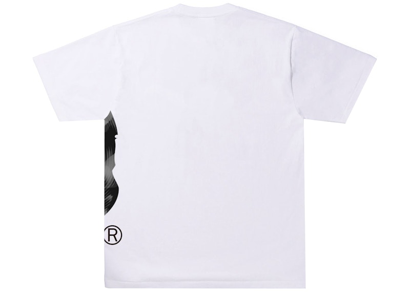 BAPE Stroke Camo Side Big Ape Head Tee White/Black 圖 2