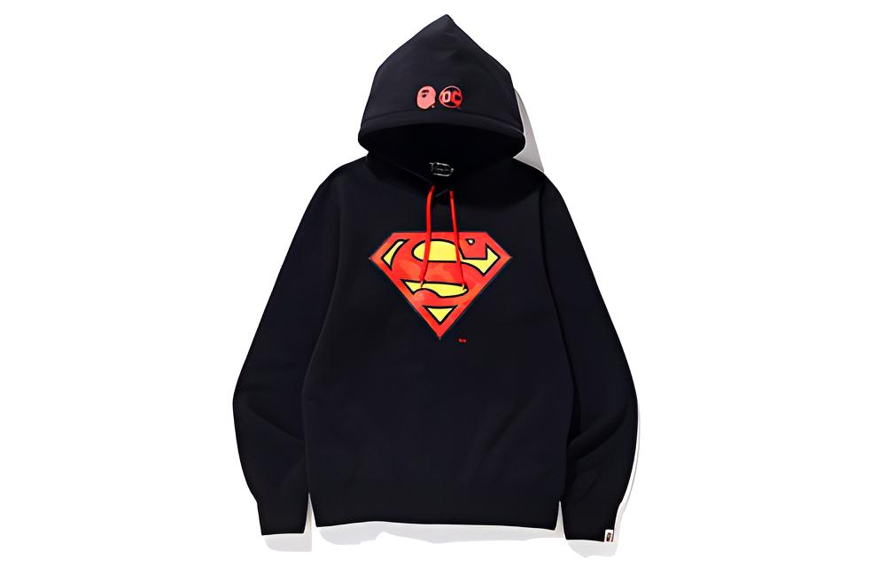 BAPE Superman Pullover Hoodie Black Unisex 1F23-114-913BLACK