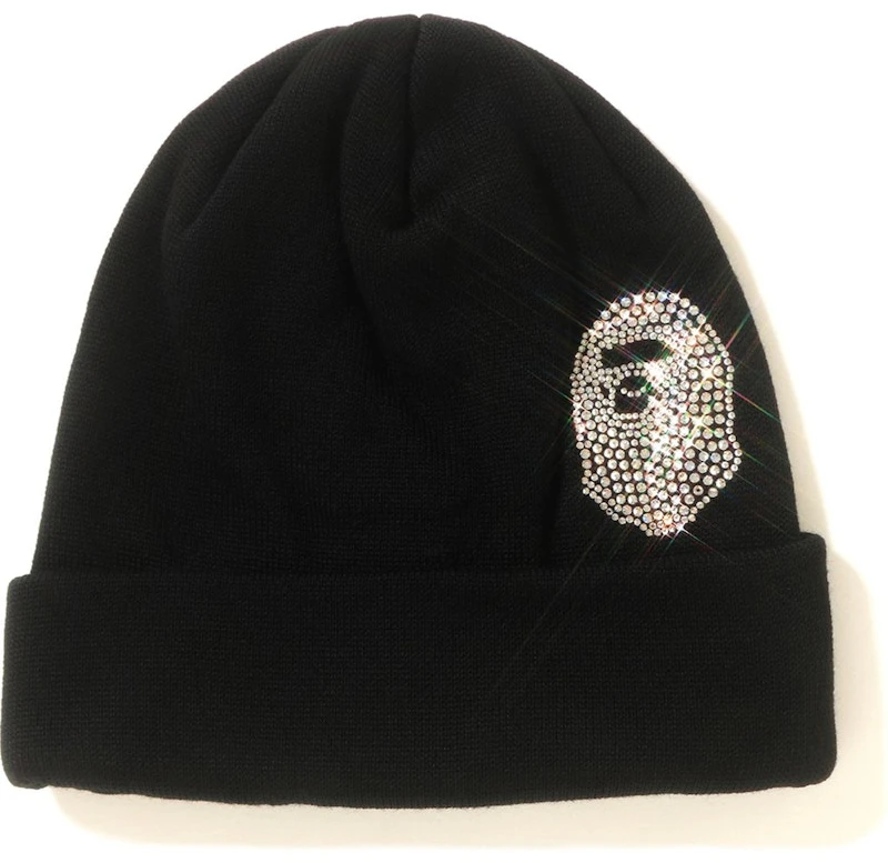 bape-swarovski-ape-head-knit-cap-black