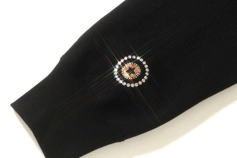 Bape Swarovski Shark Full Zip Hoodie Black 圖 3