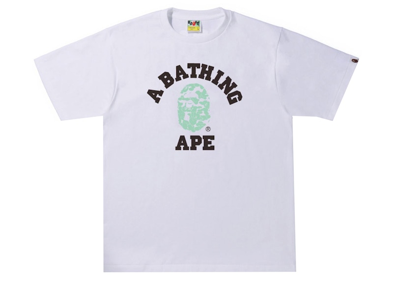 Buy Camiseta Blanca BAPE Text Code Camo College.