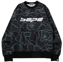 BAPE Text Code Camo Crewneck Black BAPE Text Code Camo Crewneck Black