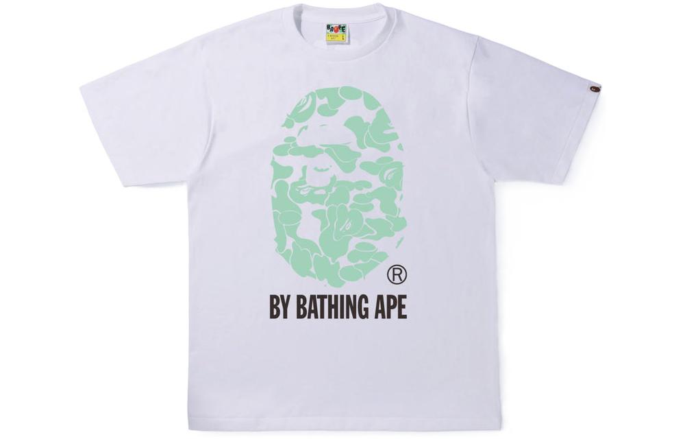 BAPE Text Code Camo Glow-in-the-Dark Ape Logo Tee Mens Short Sleeve 1I30-110-040 圖 4