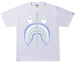 BAPE Text Code Camo Shark Tee White