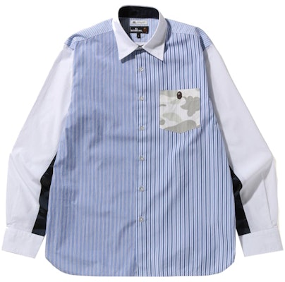 BAPE Thomas Mason Multi Pattern Wide Fit Shirt 'Multi' Buy BAPE Thomas Mason Multi Pattern Wide Fit Shirt 'Multi'