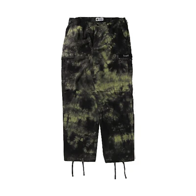 BAPE Tie-Dye Logo Embroidered Straight-Leg Casual Pants . 1I80-152-012