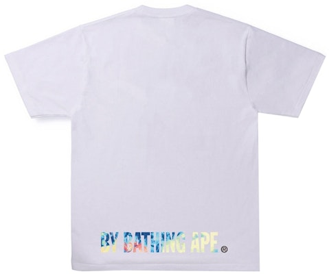 BAPE Tie Dye Ape Face Tee White 'Multi' Order BAPE Tie Dye Ape Face Tee White 'Multi'