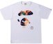 Buy BAPE Tie Dye Ape Face Tee White 'Navy'
