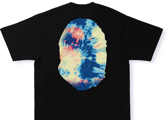 BAPE Tie Dye Big Ape Head Tee 'Black Multi' Order BAPE Tie Dye Big Ape Head Tee 'Black Multi'