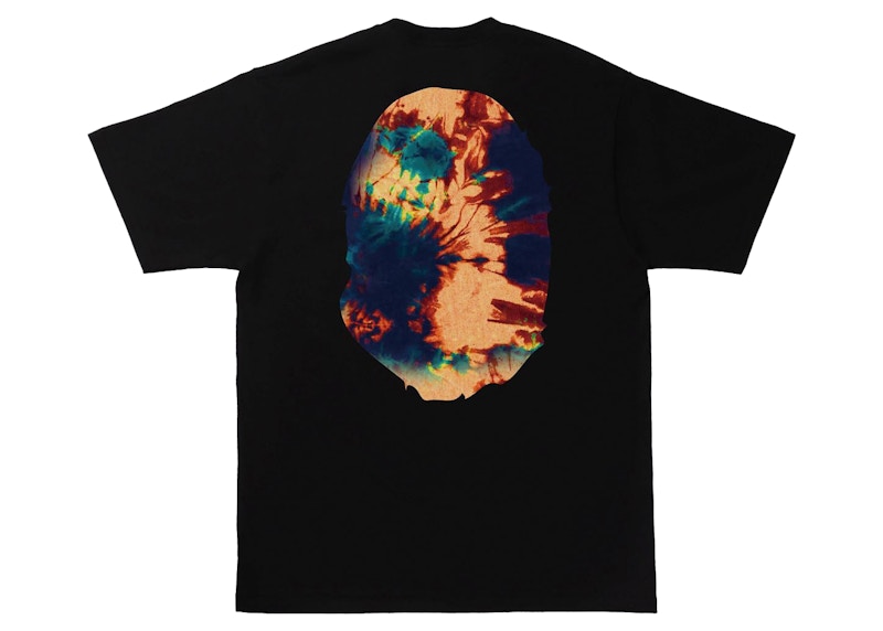 BAPE Tie Dye Big Ape Head Tee 'Black Navy' 圖 2