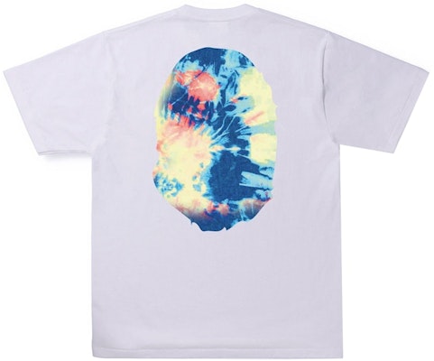 BAPE 綁染大猿人頭T恤 '白色多彩' Order BAPE 綁染大猿人頭T恤 '白色多彩'