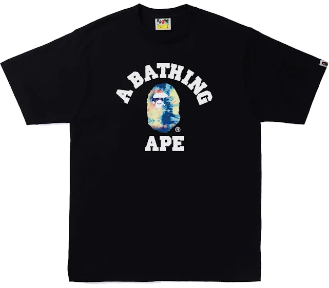 bape-tie-dye-college-tee-black-multi