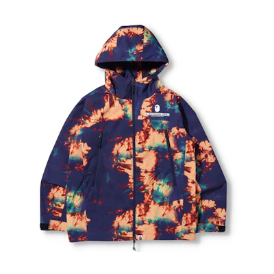 BAPE Tie Dye Full-Zip Hoodie Jacket Navy Blue 1I30-140-009