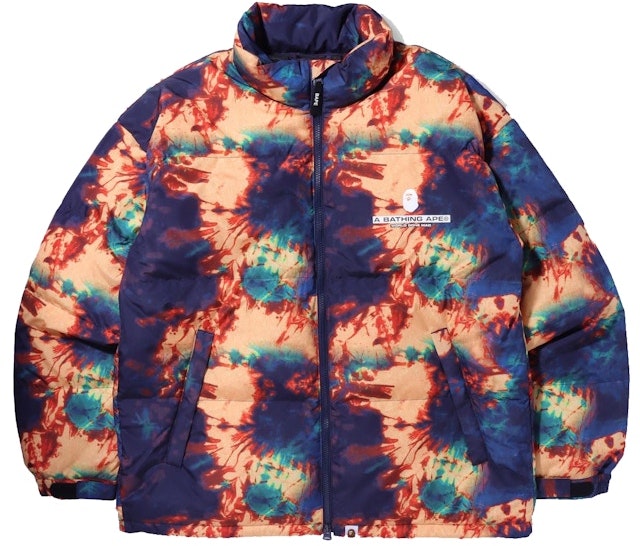 bape-tie-dye-loose-fit-down-jacket-navy