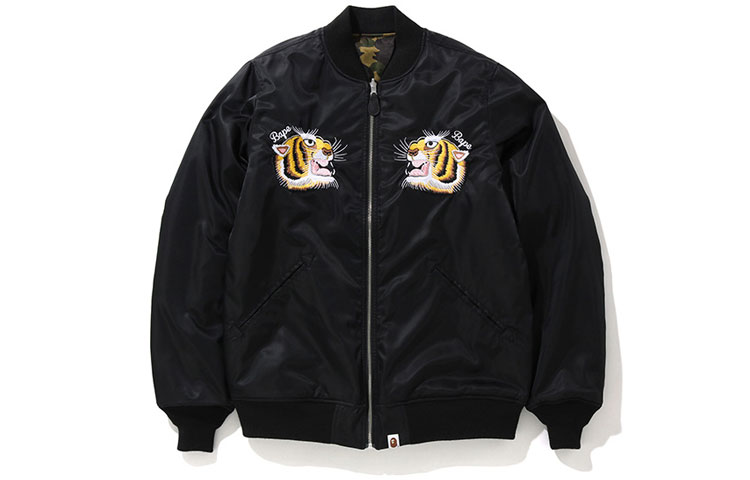 BAPE Tiger Ape Head Embroidered Reversible Camo Jacket 0ZXJKM40005XD