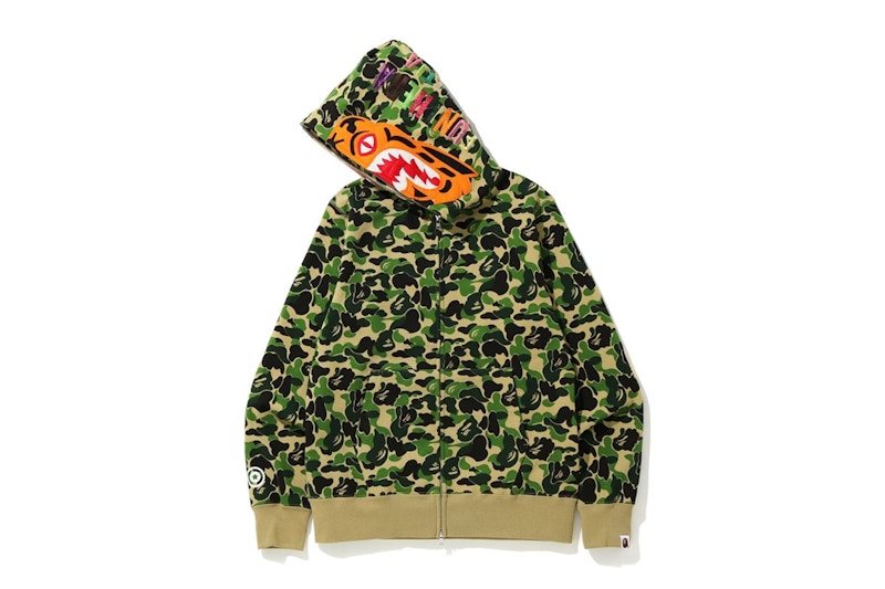 BAPE Tiger Camo Tiger Full Zip Hoodie Green 圖 2