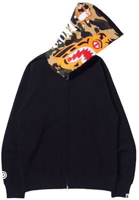 BAPE虎纹全拉链连帽衫 (2021秋冬) 黑色 Buy BAPE虎纹全拉链连帽衫 (2021秋冬) 黑色