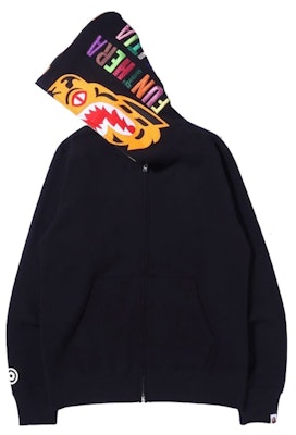 BAPE虎纹全拉链连帽衫 (2021秋冬) 黑色 Order BAPE虎纹全拉链连帽衫 (2021秋冬) 黑色