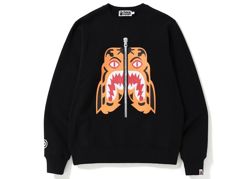 Bape Tiger Heavy Weight Crewneck Black