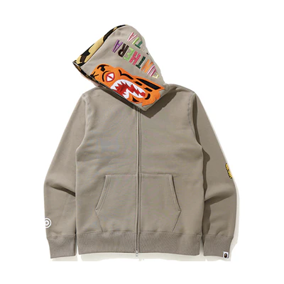 BAPE Tiger Patch Embroidered Zip-Up Hoodie Jacket 0ZXSWM115009F