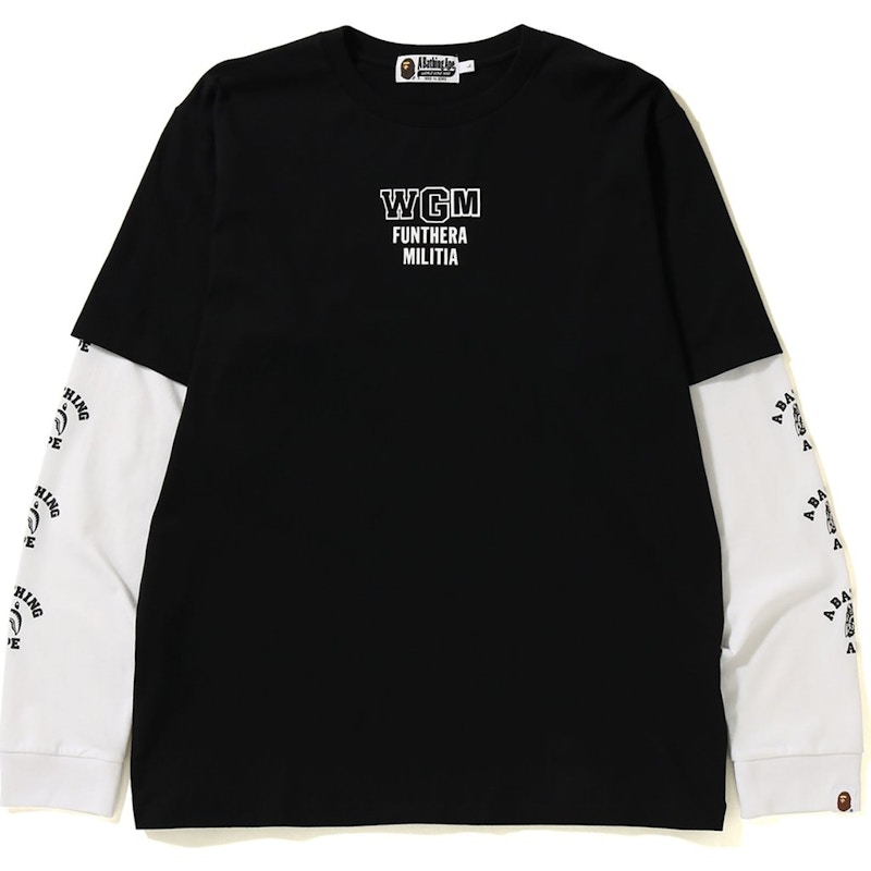 Buy A BATHING APE®虎鮫レイヤードLS Tee 黒
