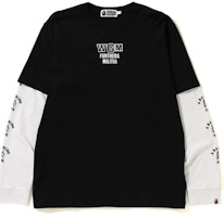 Bape Tiger Shark Layered LS Tee Black Bape Tiger Shark Layered LS Tee Black