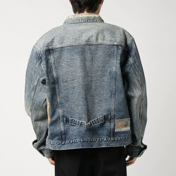BAPE Tiger Washed Denim Jacket Unisex Blue Denim 1F20-140-026 圖 5
