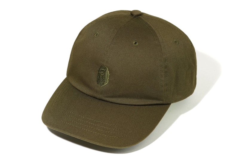 BAPE Tonal Ape Head One Point Panel Cap Olive
